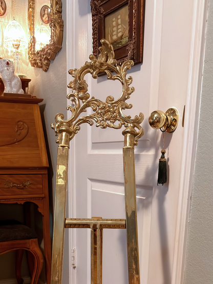 Large Floor Brass Easel