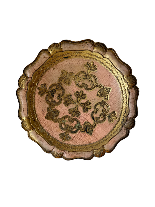 Pink Florentine Tray
