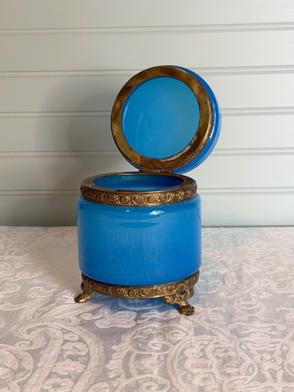 Blue Opaline Dresser Box