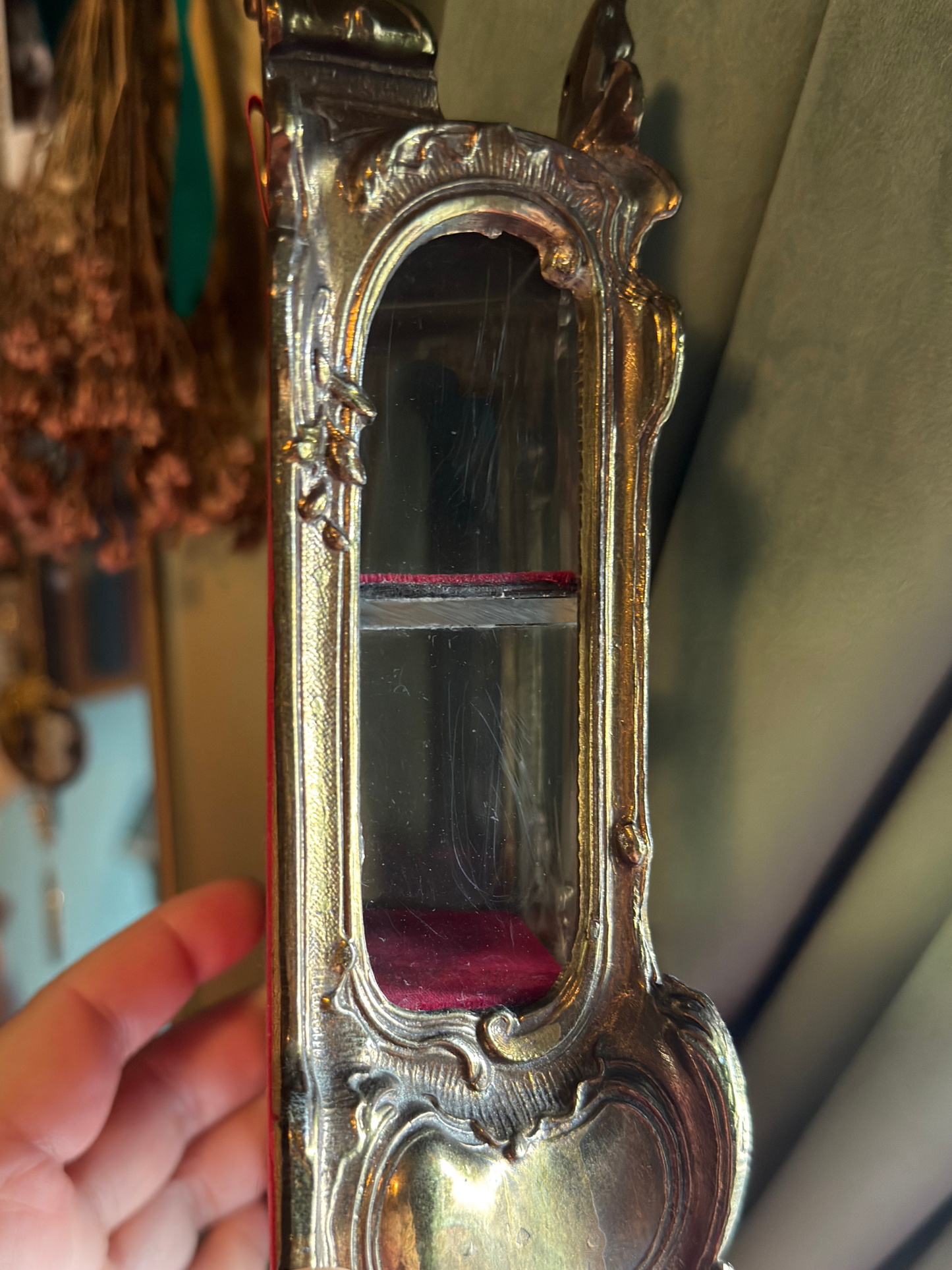 French Style Metal Vitrine Jewelry Box