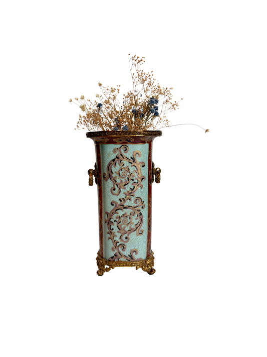 Porcelain & Bronze Vase