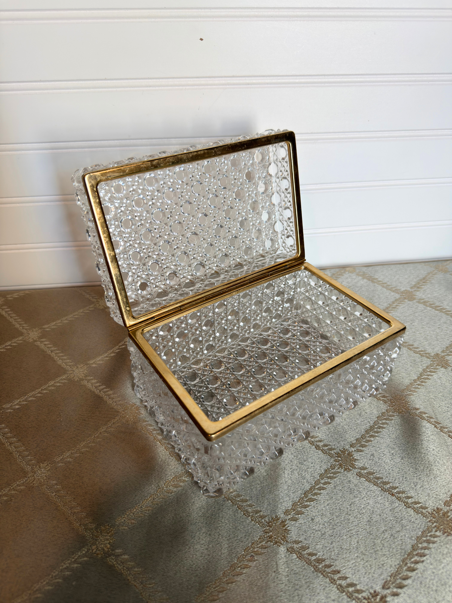 French Diamond Cut Crystal Casket