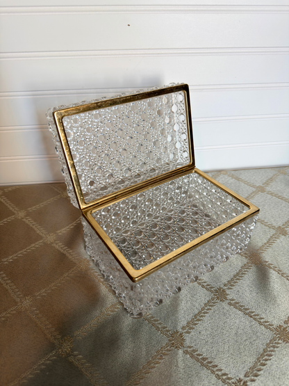 French Diamond Cut Crystal Casket