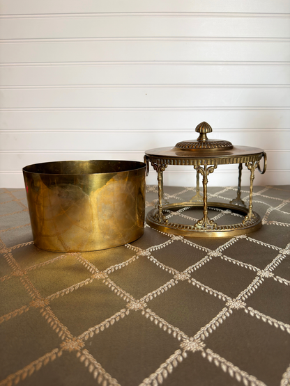 Brass Tea Caddy/ Biscuit Canister