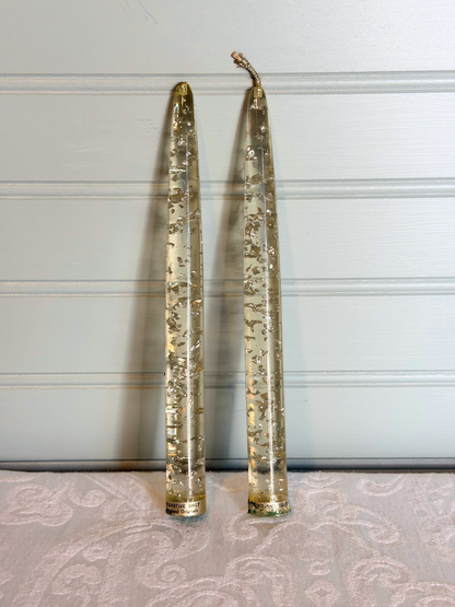 Silver Foil Lucite Candles
