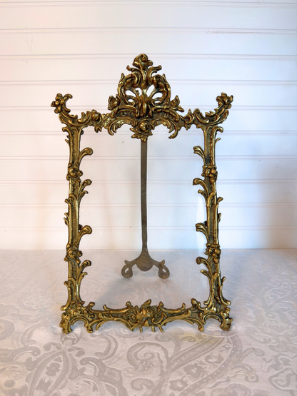 Gold Cast Iron Victorian Picture Frame