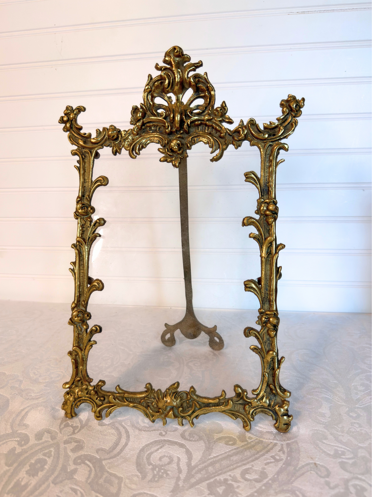 Gold Cast Iron Victorian Picture Frame