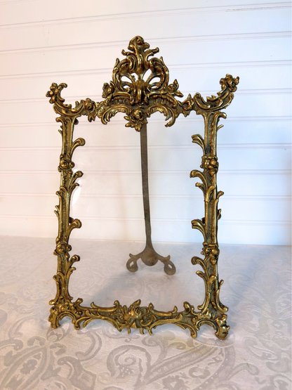 Gold Cast Iron Victorian Picture Frame
