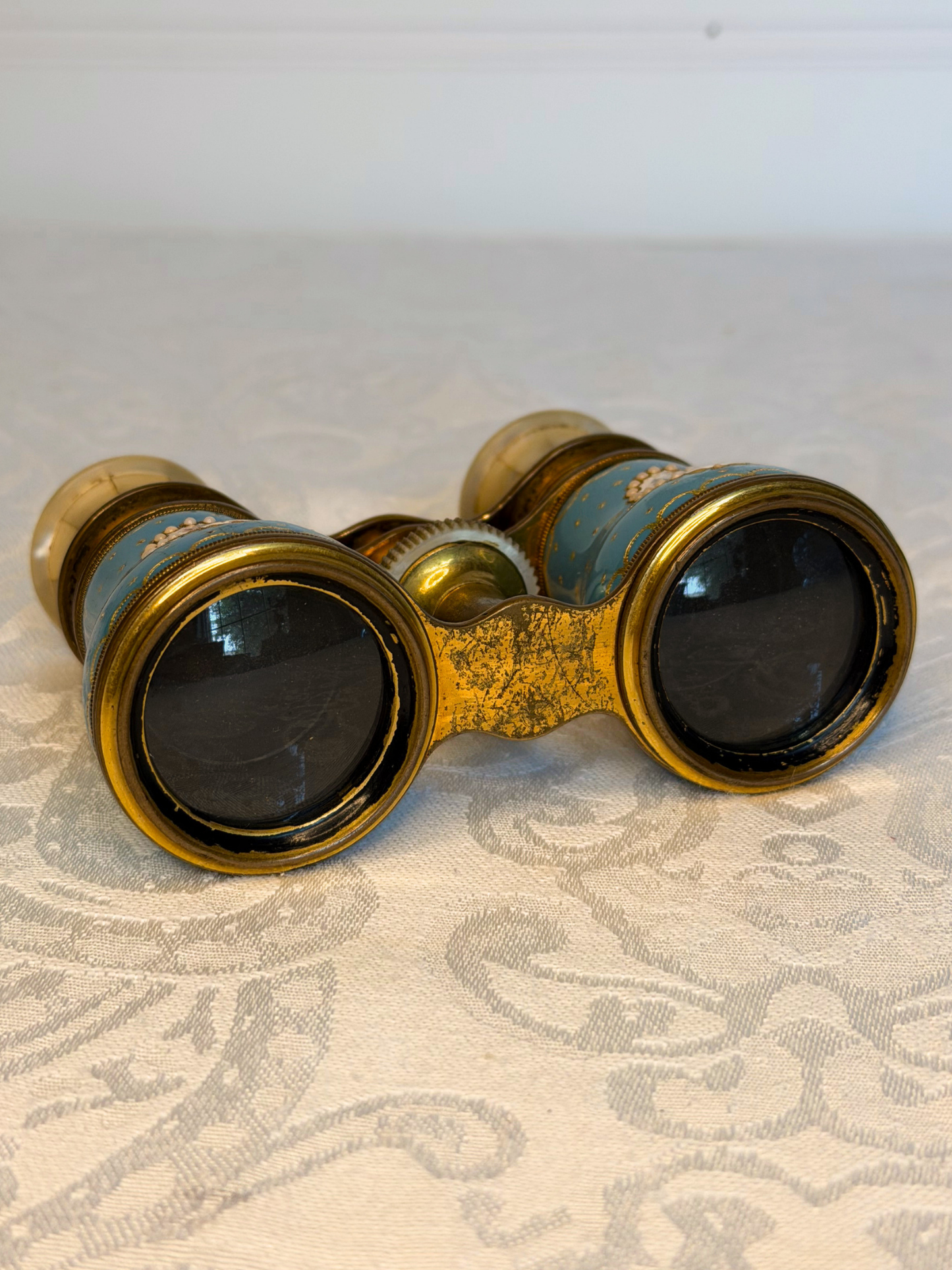 French Hand Painted Enamel Opera Glasses