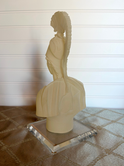 Frosted Lucite Athena Bust