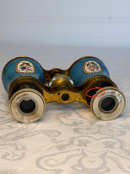 French Hand Painted Enamel Opera Glasses
