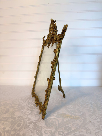 Gold Cast Iron Victorian Picture Frame