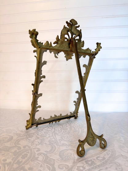 Gold Cast Iron Victorian Picture Frame