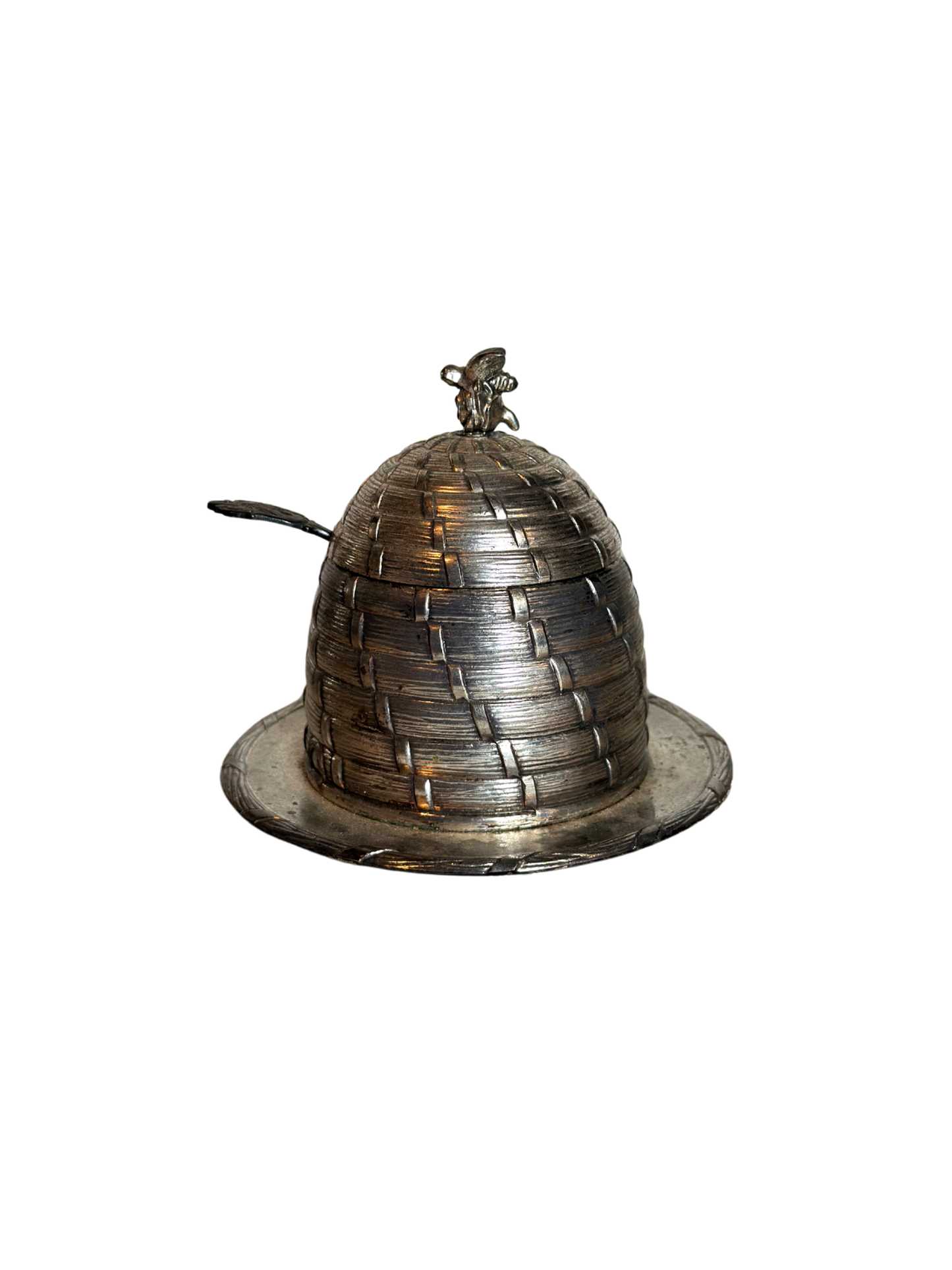 Corbell & Co Silver Plated Beehive Honey Pot