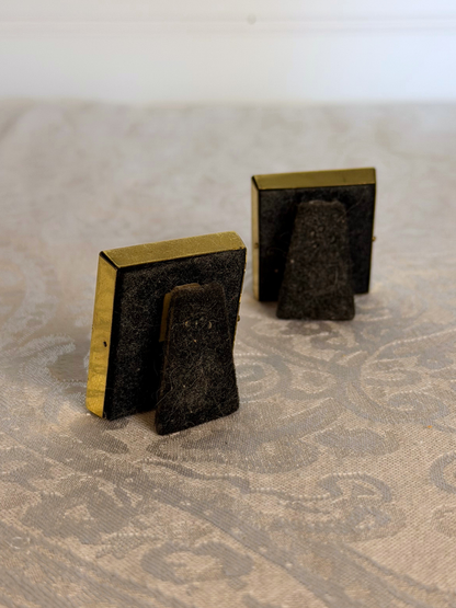 Pair of Mini Brass Heart Frames