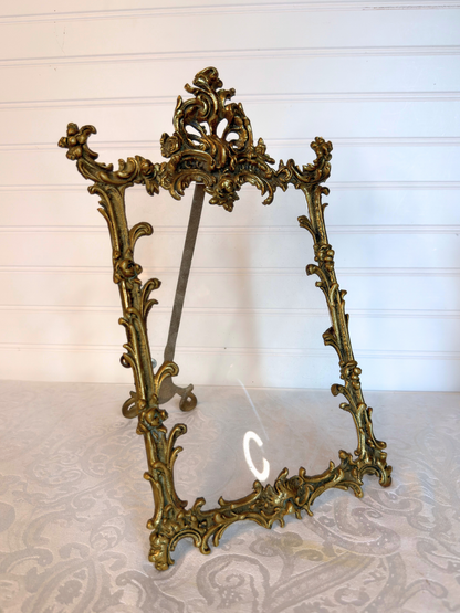 Gold Cast Iron Victorian Picture Frame