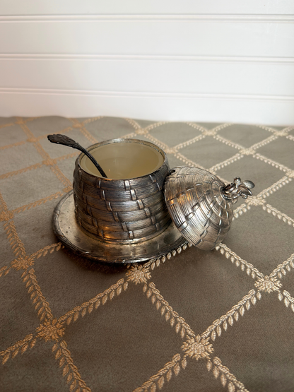 Corbell & Co Silver Plated Beehive Honey Pot
