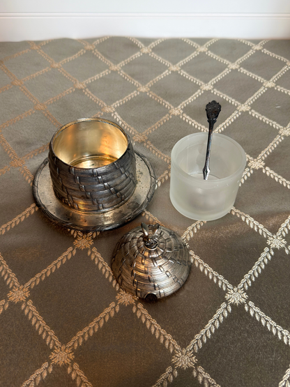 Corbell & Co Silver Plated Beehive Honey Pot