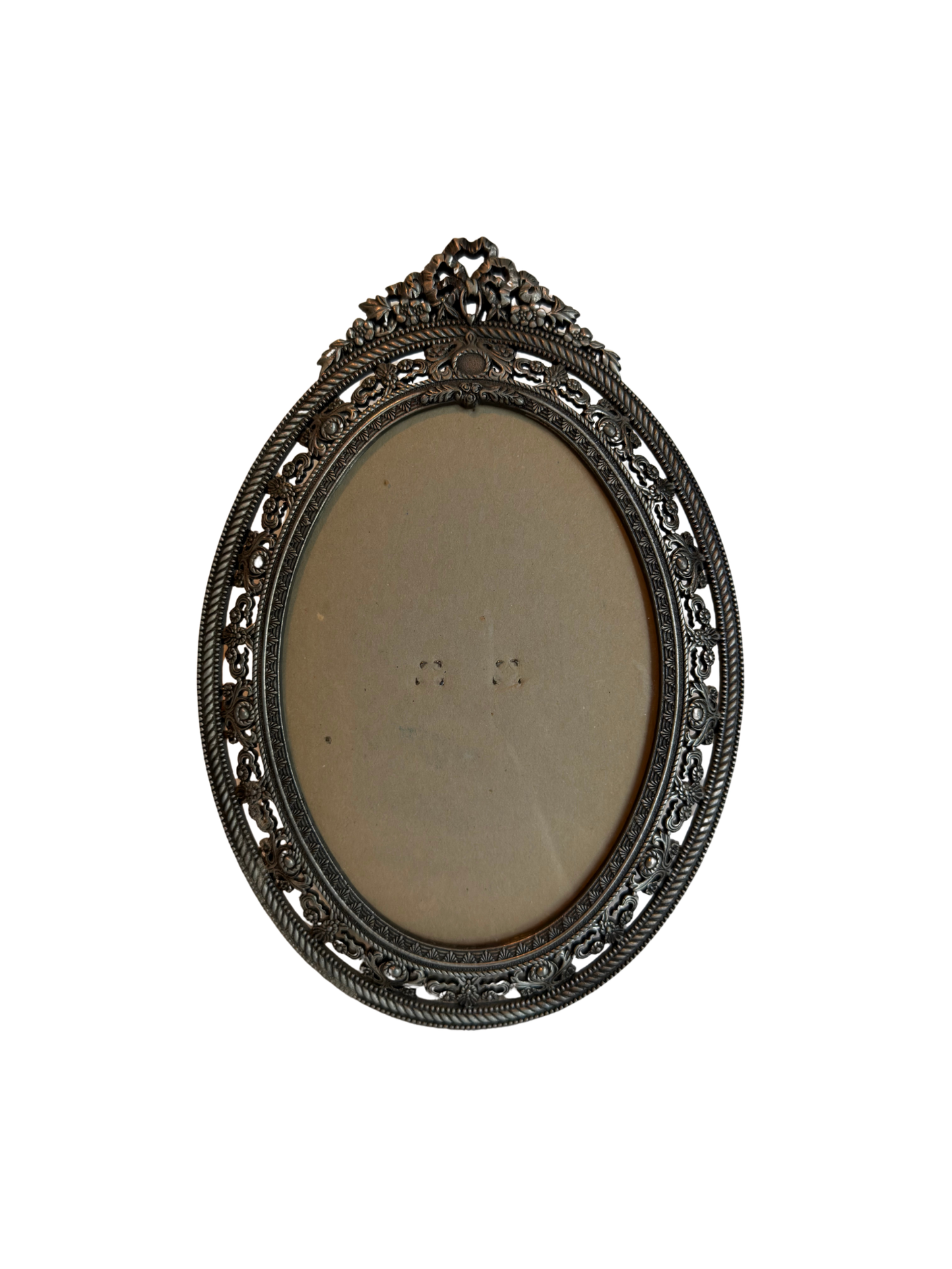 Silver Metal Ornate Oval Frames