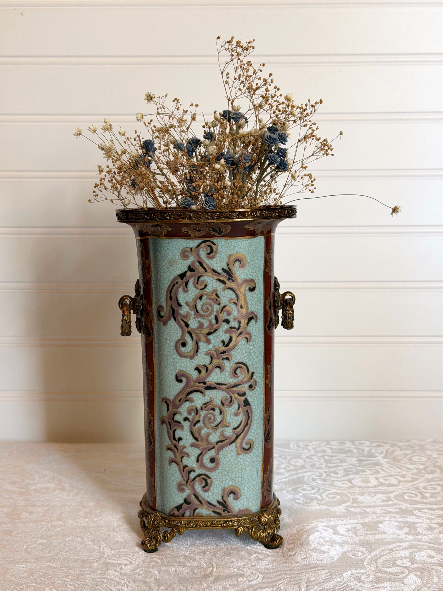 Porcelain & Bronze Vase