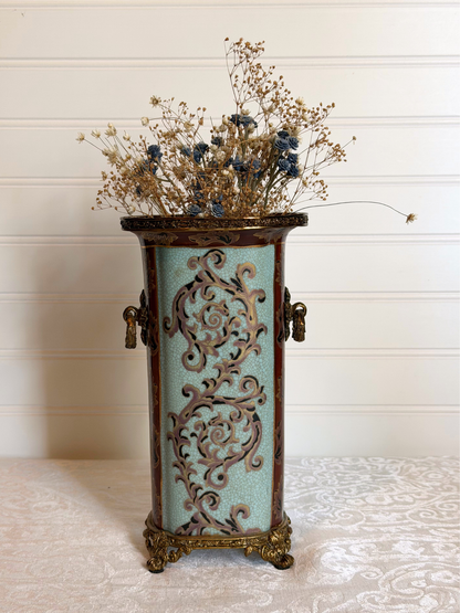 Porcelain & Bronze Vase