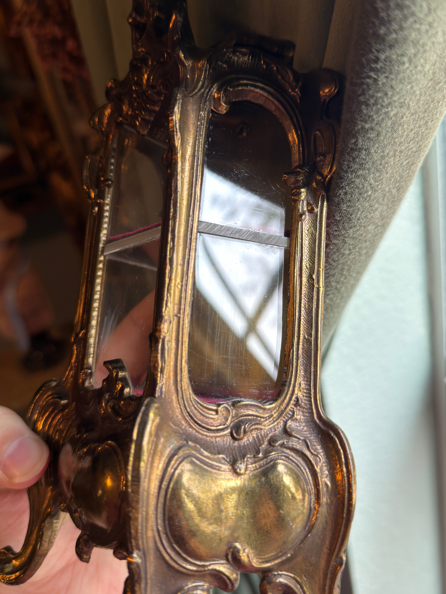 French Style Metal Vitrine Jewelry Box