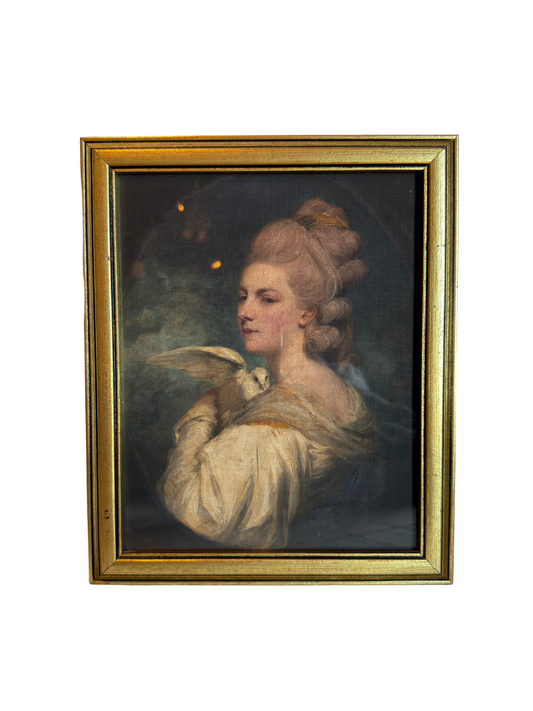 Framed Lady Holding a Bird Print