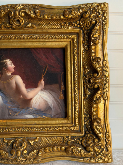 Framed Reclining Woman with Jewelry Print