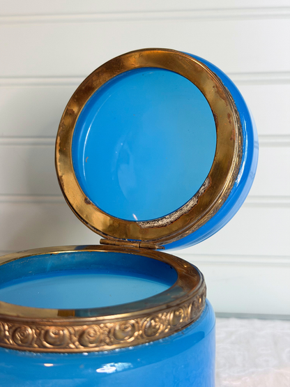 Blue Opaline Dresser Box