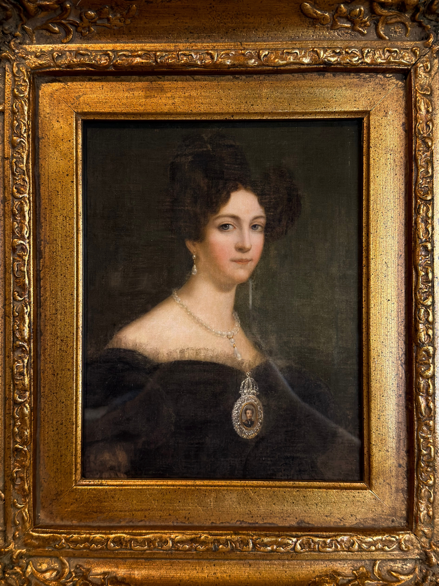 Framed Portrait of Amelie of Leuchtenberg Print