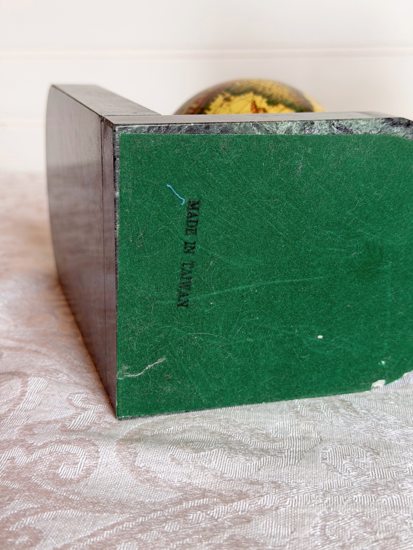 Brass & Marble Old-World Globe Bookends