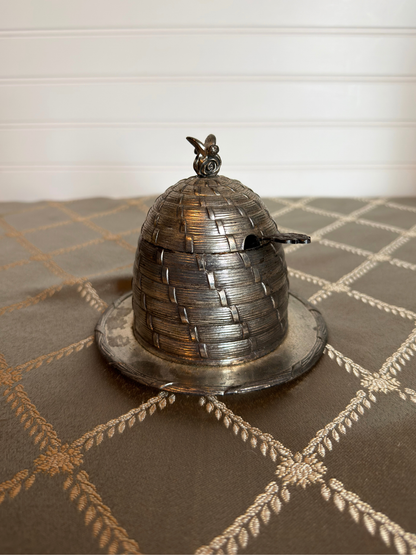 Corbell & Co Silver Plated Beehive Honey Pot