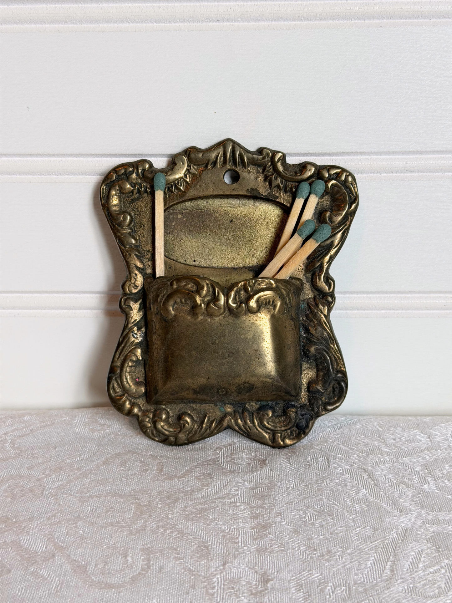 Brass Wall Mounted Match Holder