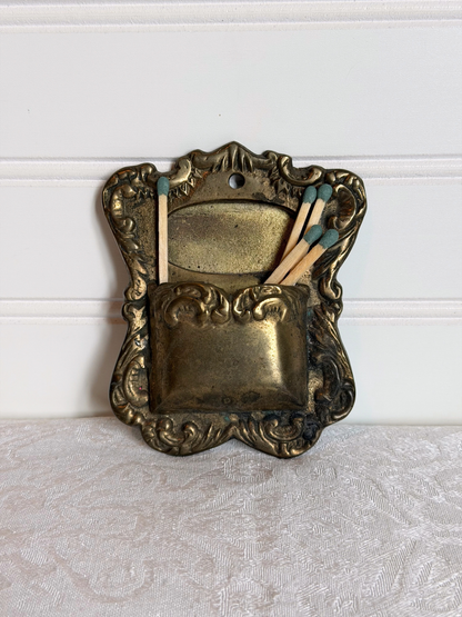 Brass Wall Mounted Match Holder