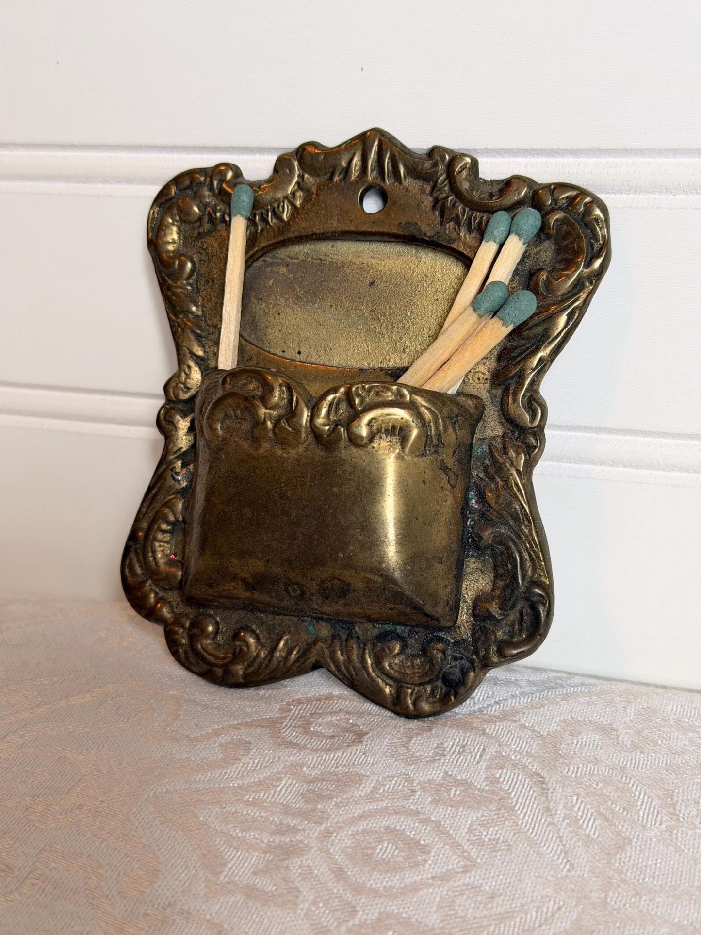 Brass Wall Mounted Match Holder