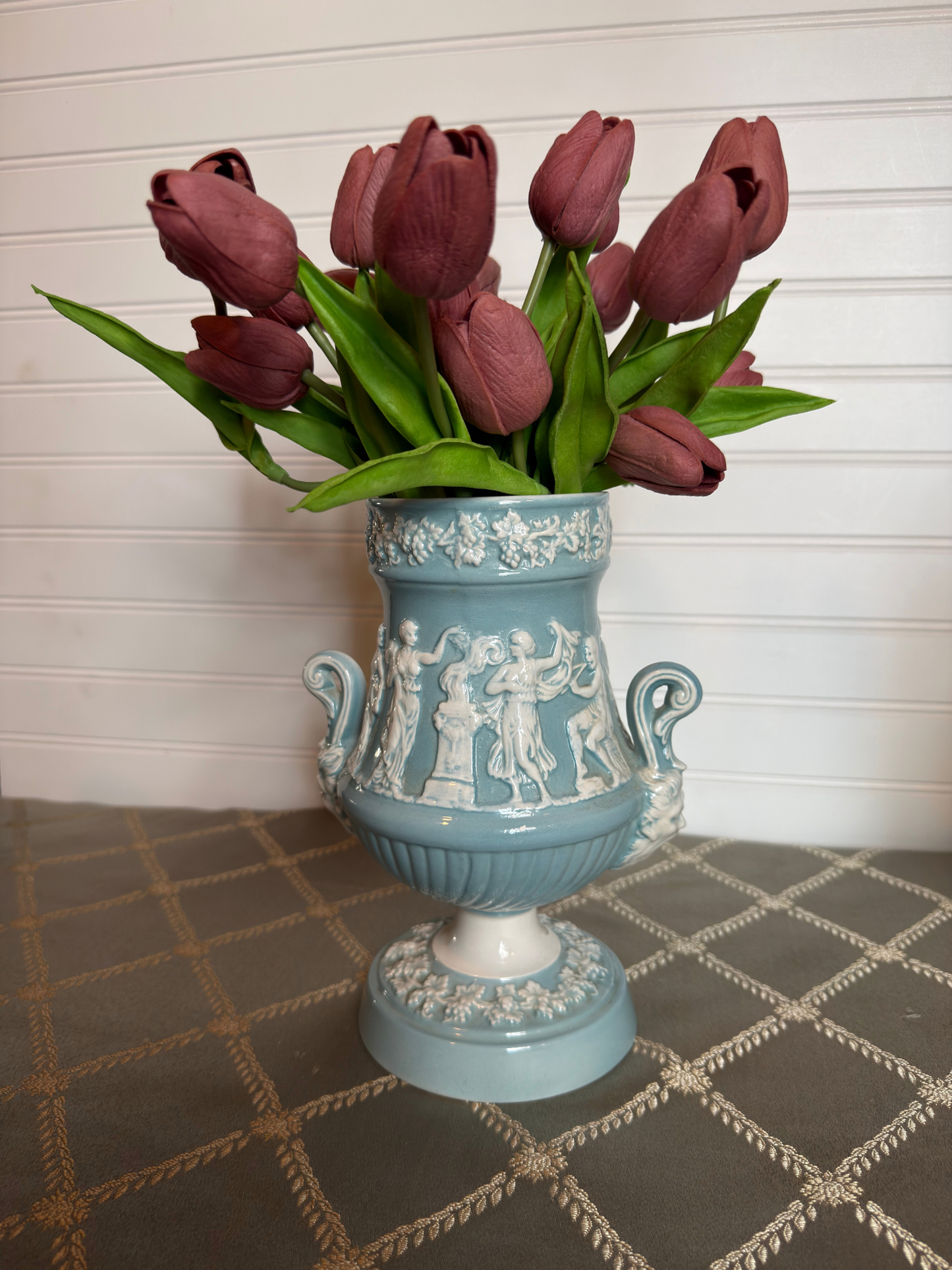 Italian Blue & White Vase