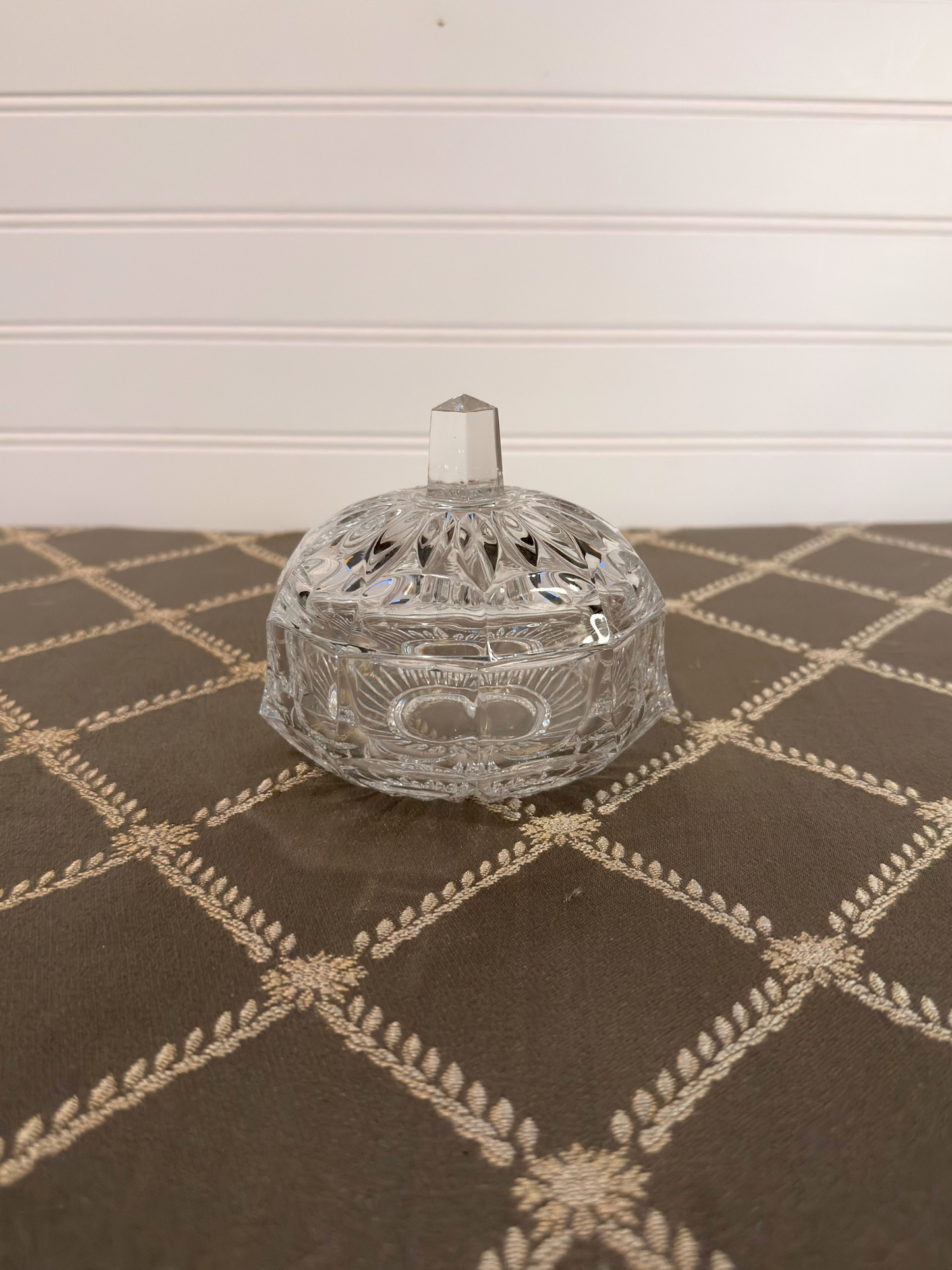 Lidded Crystal Trinket Dish