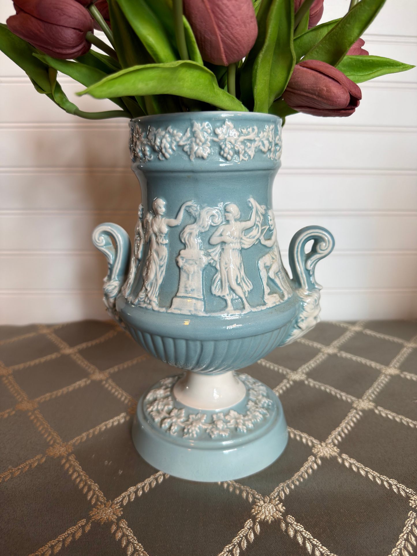 Italian Blue & White Vase