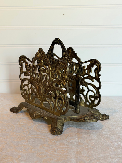 Ornate Brass Letter Holder