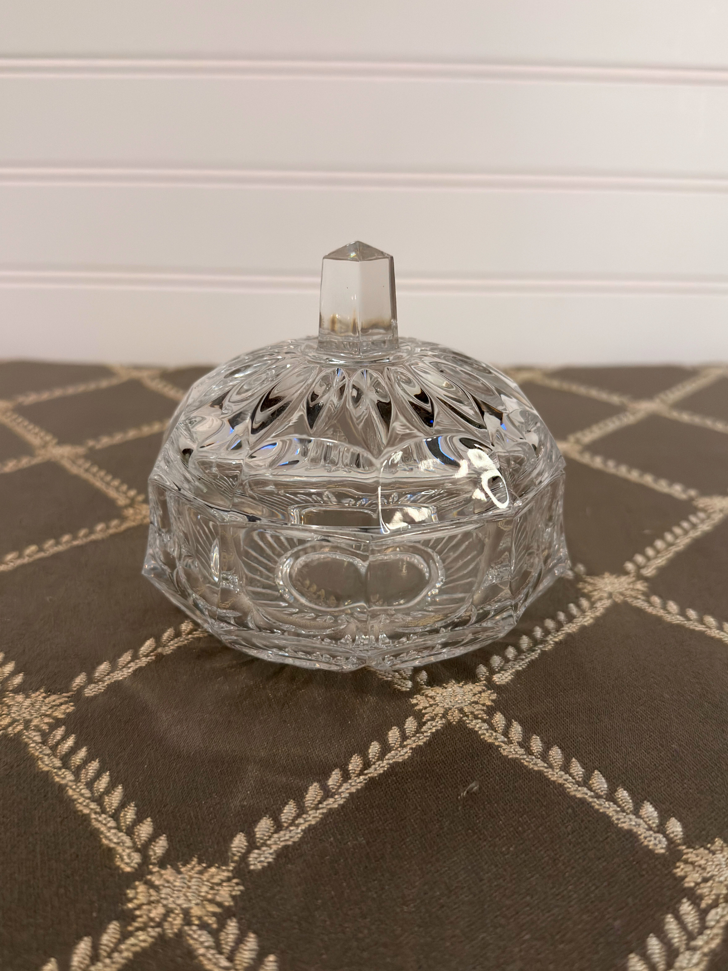 Lidded Crystal Trinket Dish