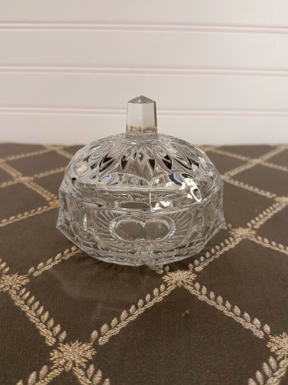 Lidded Crystal Trinket Dish