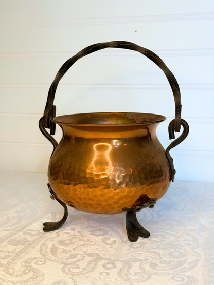 Copper Cauldron Planter