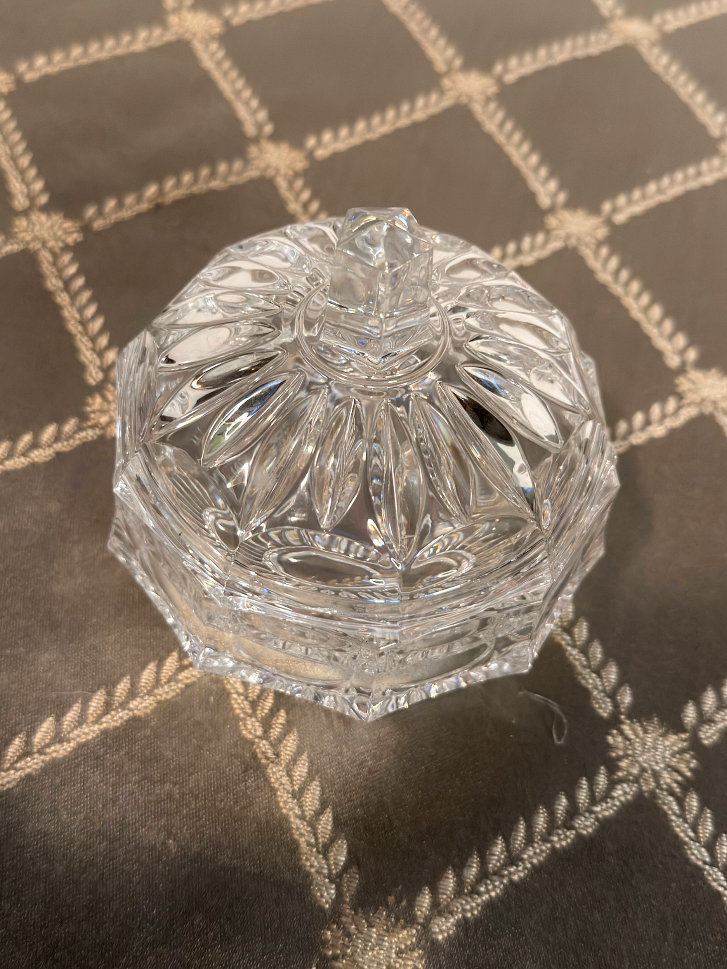 Lidded Crystal Trinket Dish