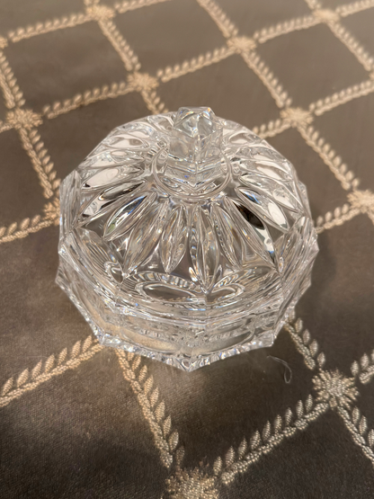 Lidded Crystal Trinket Dish