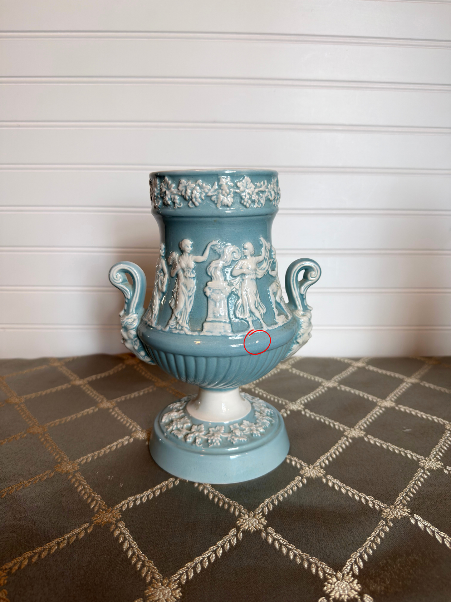 Italian Blue & White Vase