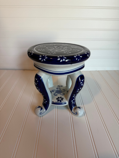 Blue & White Porcelain Plant Stand