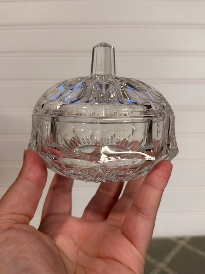 Lidded Crystal Trinket Dish