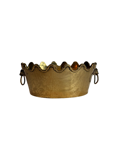 Brass Lion Planter/ Bowl
