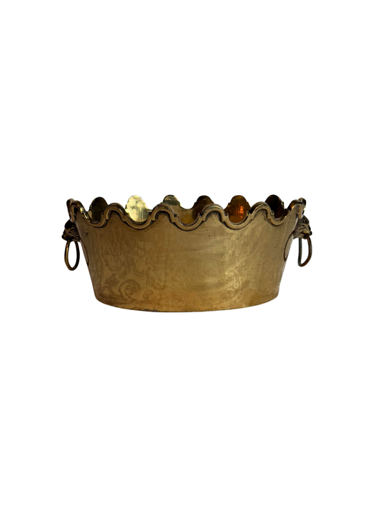 Brass Lion Planter/ Bowl