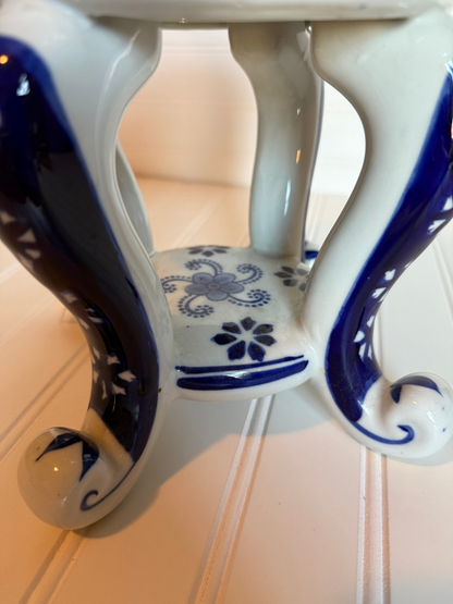 Blue & White Porcelain Plant Stand